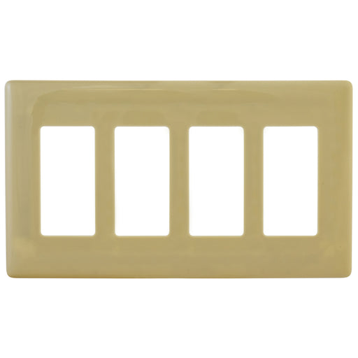 Bryant Wall Plate 4-Gang Decorator Snap-On Ivory (NPS264I)