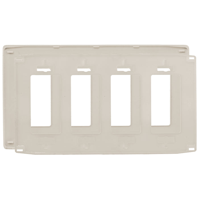 Bryant Wall Plate 4-Gang Decorator Snap-On Light Almond (NPS264LA)