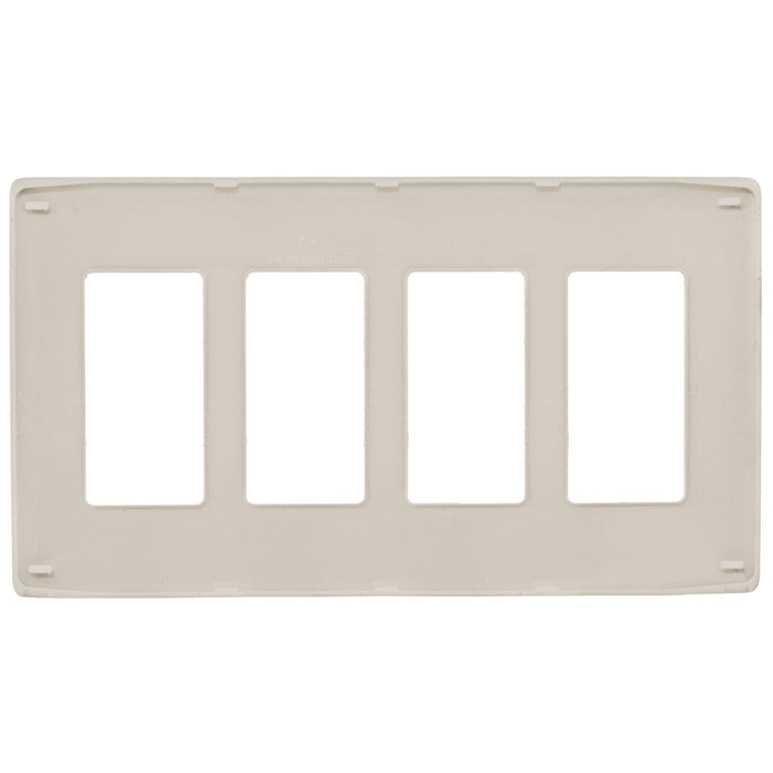 Bryant Wall Plate 4-Gang Decorator Snap-On Light Almond (NPS264LA)