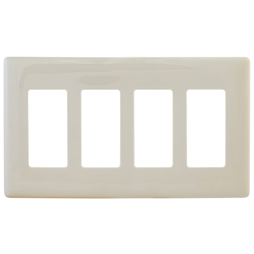 Bryant Wall Plate 4-Gang Decorator Snap-On Light Almond (NPS264LA)