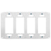 Bryant Wall Plate 4-Gang Decorator Snap-On White (NPS264W)