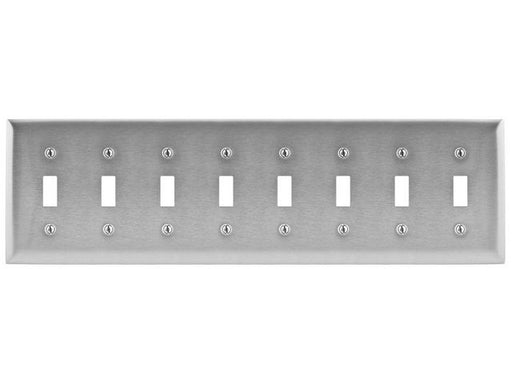 Bryant Wall Plate 8-G Switch Stainless Steel (SS608)