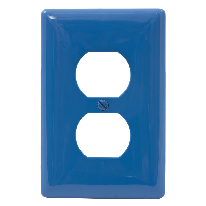 Bryant Wall Plate Mid-Size 1-Gang 1 Duplex Blue (PJ8BL)