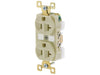 Bryant Weather Resistant Receptacle Duplex Straight Blade Industrial Grade 20A 125V Ivory (BRY5362IWR)