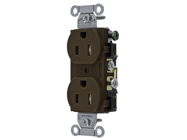 Bryant Water Resistant/Tamper Resistant Commercial Grade 15A 125V 5-15R Brown (CBRS15WRTR)