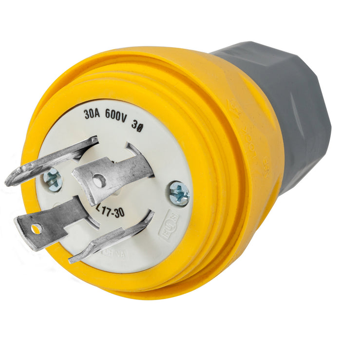 Bryant Watertight Plug NEMA L17-30P 30A/600V 3PH (BRY28W77)