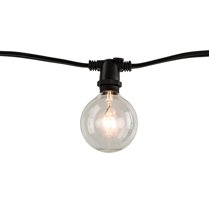 Bulbrite STRING10/E12/BLACK-G16KT 14 Foot String Light 10 Socket Kit Black With 11W G16 Clear 120V E12 Lamps 2700K (810054)
