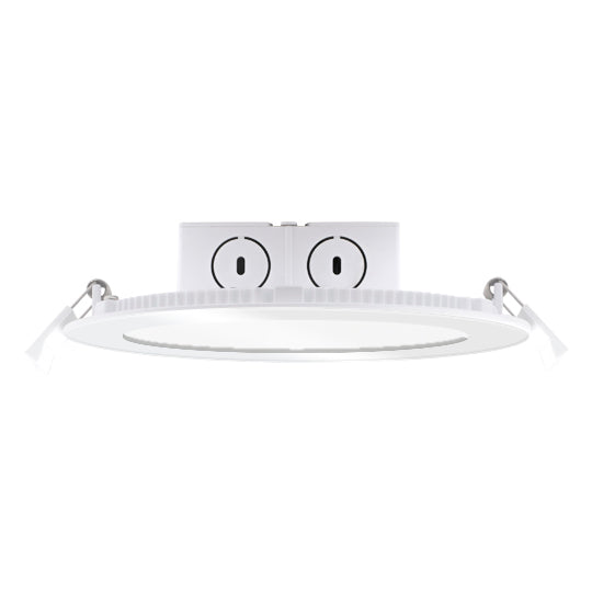 Bulbrite LED11JBOXDL/6/830/WHRD/D 11.6W LED 6 Inch Flat Downlight With Junction Box White Round Dimmable 3000K 120V (773126)