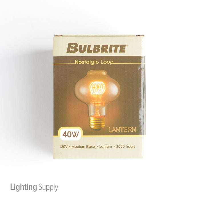 Bulbrite NOS40-LANTERN 40W BT27 Nostalgic Loop E26 120V 2200K (132521)