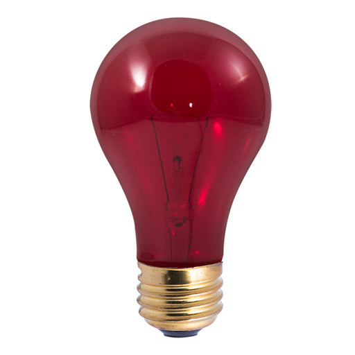 Bulbrite 25A/TR 25W A19 Party Bulb Transparent Red E26 120V (105725)