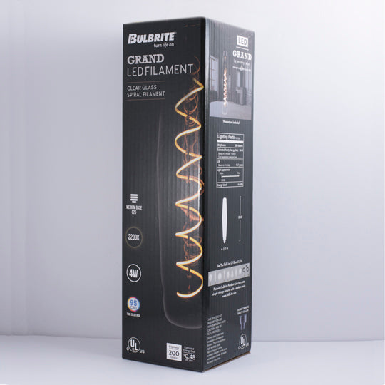 Bulbrite LED4ET25/22K/FIL 4W LED Tubular Shaped Grand 2200K Filament (776301)