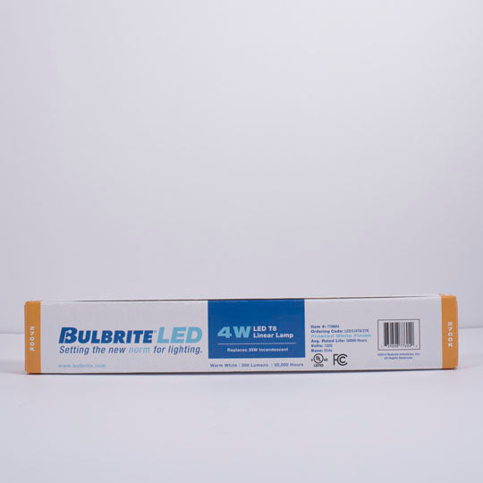Bulbrite LED/LI4T8/27K 4W LED T8 Linear Lamp 2700K S14S (770604)