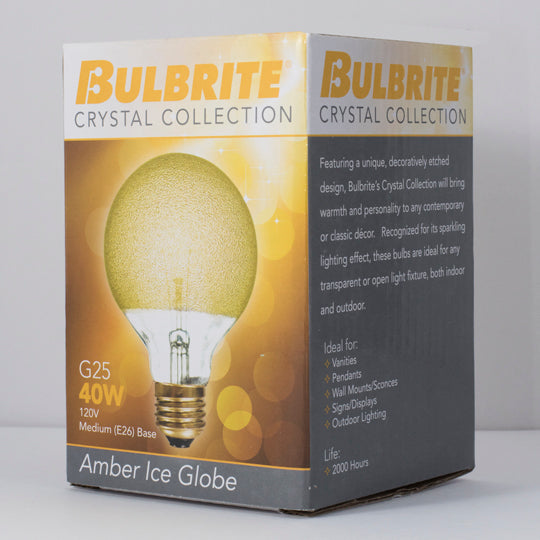 Bulbrite 40G25/ICE 40W G25 Amber Ice E26 120V (144015)