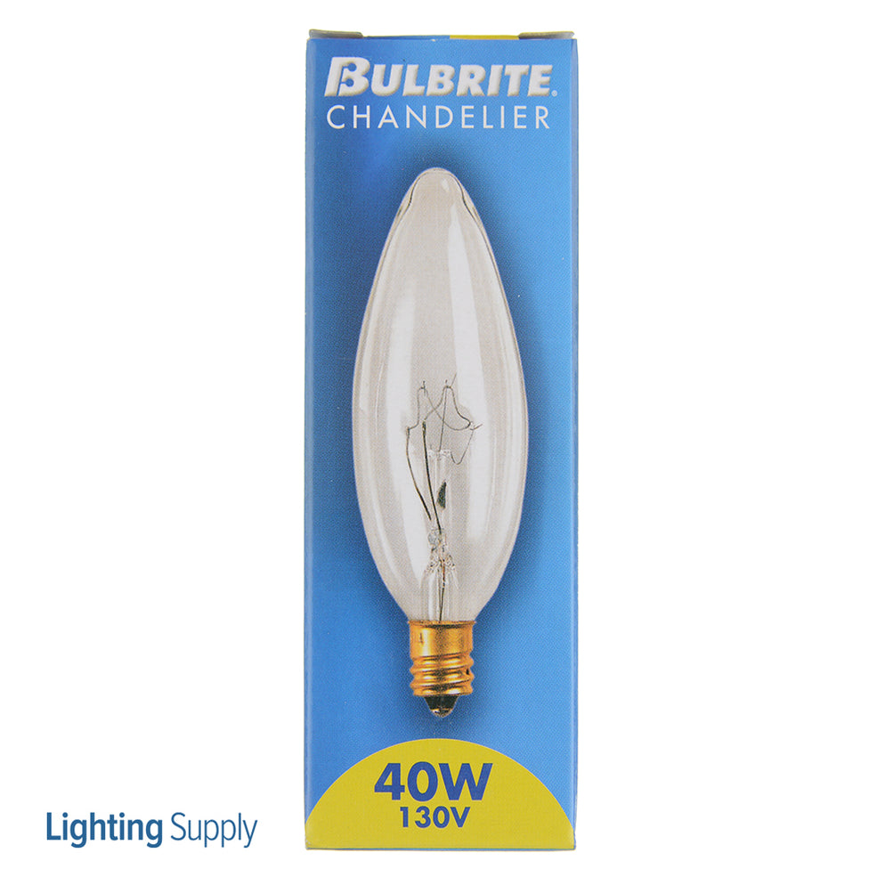 Bulbrite 400040 40CTC/32/3 40W B10 Torpedo Clear E12 130V 2700K ...