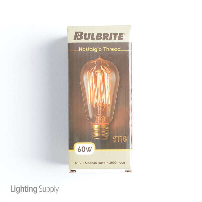 Bulbrite NOS60-1910 60W ST18 Nostalgic Thread E26 120V 2200K (136019)