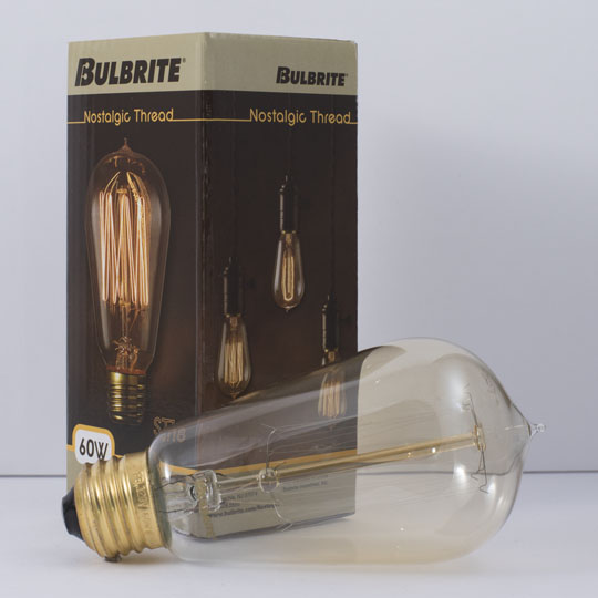 Bulbrite NOS60-1910 60W ST18 Nostalgic Thread E26 120V 2200K (136019)