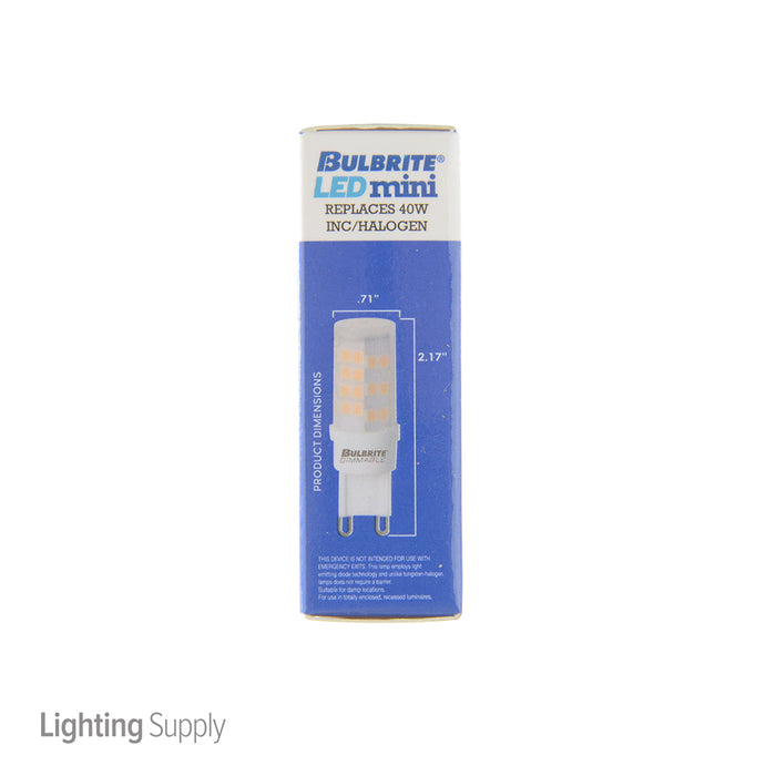 Bulbrite LED4G9/27K/120/F/D 4.5W LED G9 2700K 120V Dimmable Frost (770591)