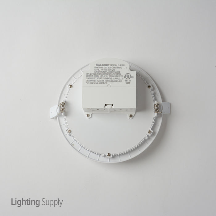 Bulbrite LED11JBOXDL/6/827/WHRD/D 11.6W LED 6 Inch Flat Downlight With Junction Box White Round Dimmable 2700K 120V (773125)