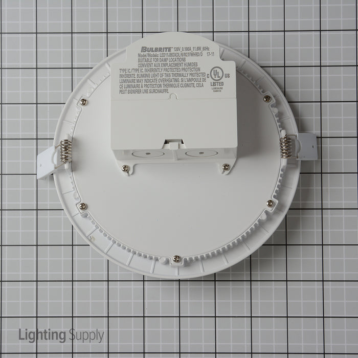 Bulbrite LED11JBOXDL/6/827/WHRD/D 11.6W LED 6 Inch Flat Downlight With Junction Box White Round Dimmable 2700K 120V (773125)