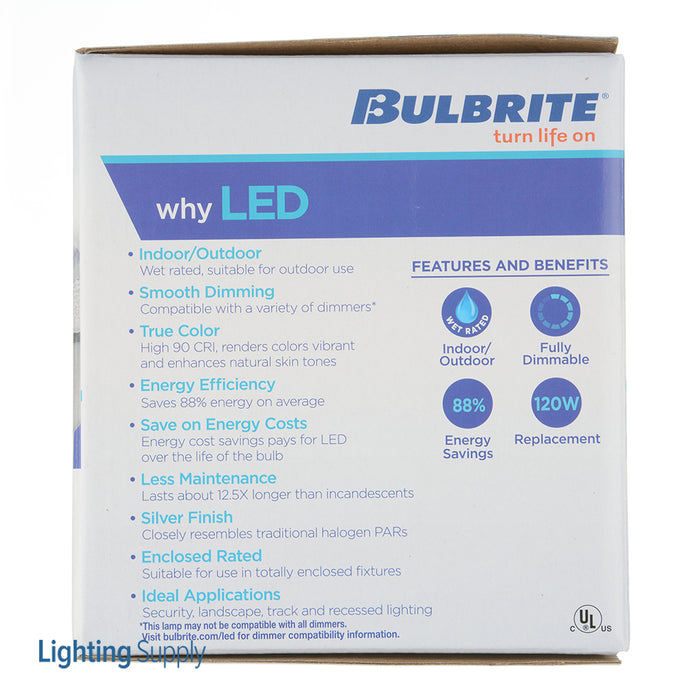 Bulbrite LED15PAR38/FL40/827/WD/2 15W LED PAR38 2700K Flood 80 CRI Wet Location Dimmable (772788)