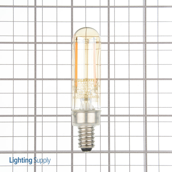 Bulbrite LED2T6/21K/FIL-NOS/3 2.5W LED T6 2100K Filament Nostalgic E12 Fully Compatible Dimming (776904)