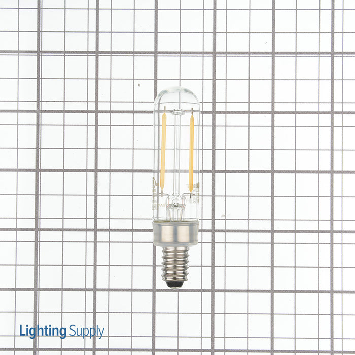 Bulbrite LED2T6/30K/FIL/3 2.5W LED T6 3000K Filament E12 Fully Compatible Dimming Clear (776891)