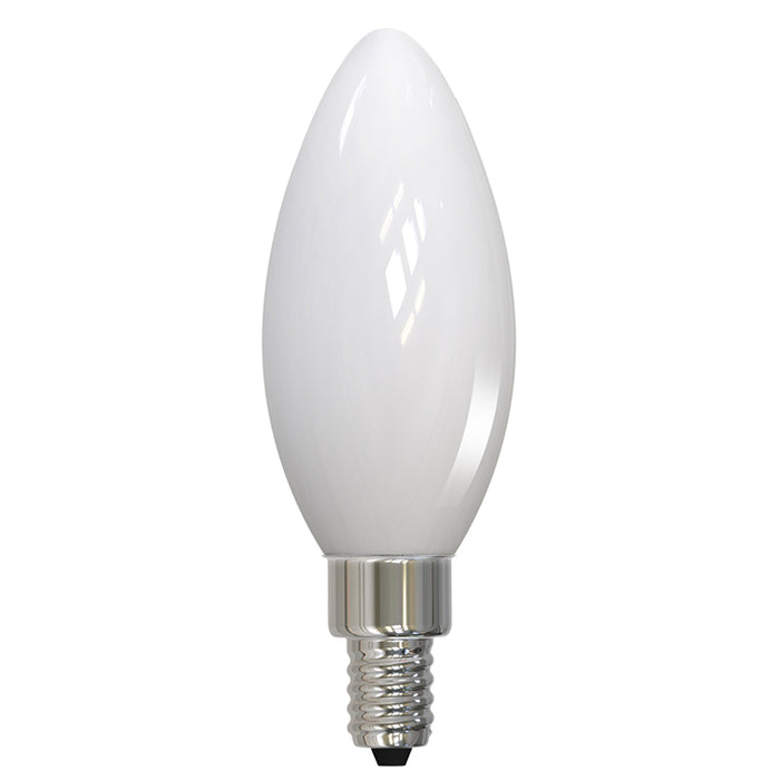Bulbrite LED3B11/27K/FIL/M/3 3.6W LED B11 2700K Filament E12 Fully Compatible Dimming Milky White (776772)