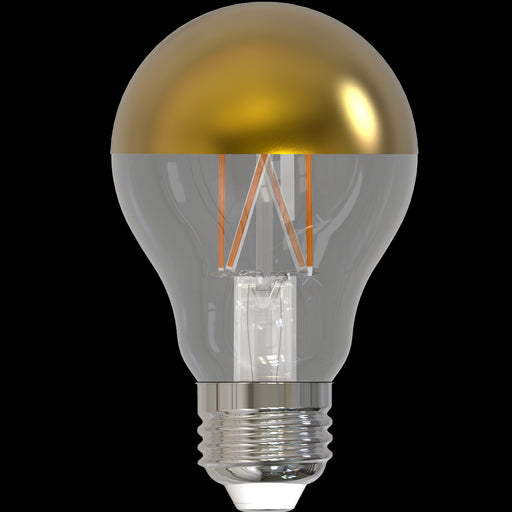 Bulbrite LED5A19/27K/FIL/HG/3 5W LED A19 2700K Filament Bulb 400Lm 90 CRI E26 Base 120V Fully Compatible Dimming Half Gold (776679)