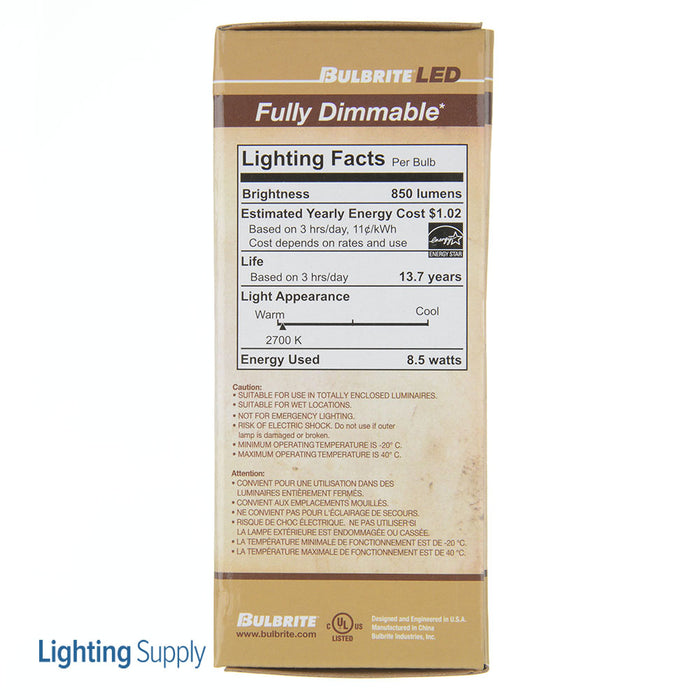 Bulbrite LED8ST18/27K/FIL/3/JA8 8.5W LED ST18 2700K Filament Medium E26 Base 120V Fully Compatible Dimming (776767)