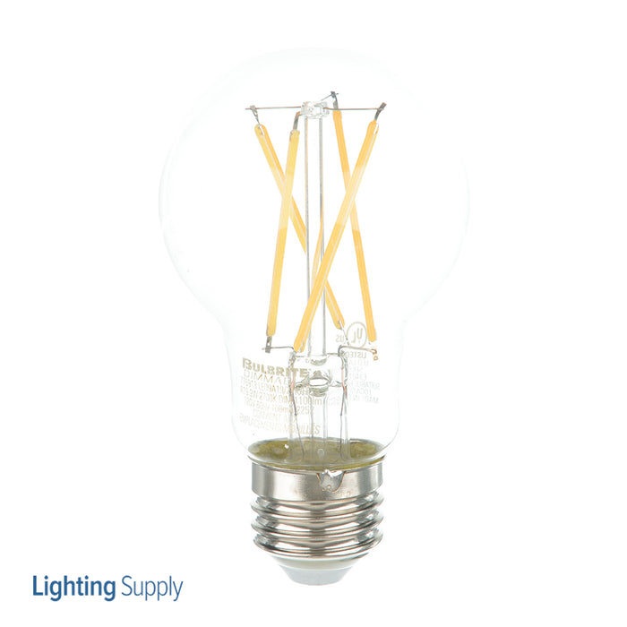 Bulbrite LED9A19/27K/FIL/4 9W LED A19 2700K Filament Bulb 1100Lm 90 CRI E26 Base 120V Fully Compatible Dimming Clear (776913)