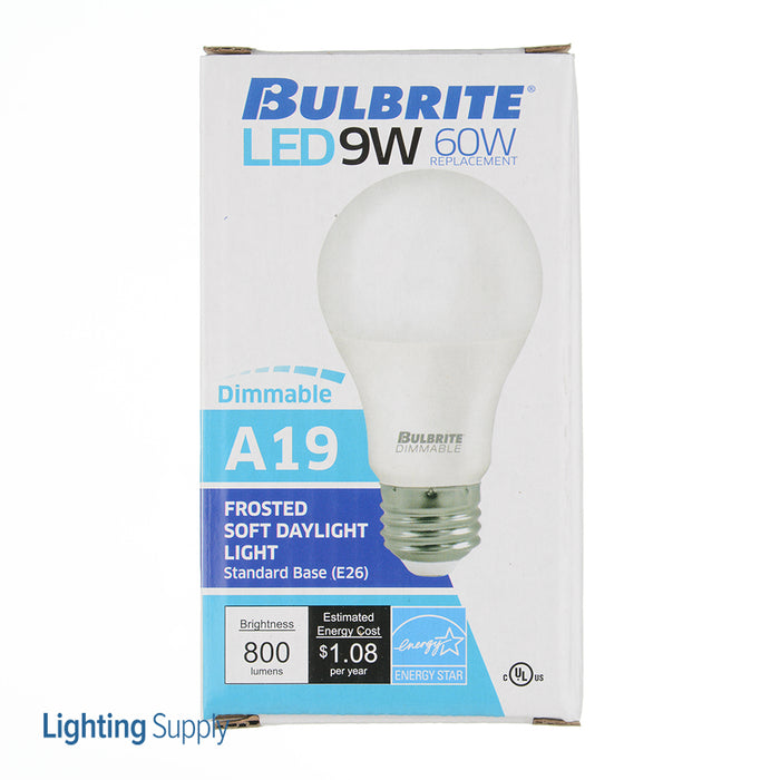 Bulbrite LED9A19/PF60W/950/D/1P 9W LED A19 60W Equivalent 5000K Medium E26 Base 90 CRI 120V Dimmable (774237)