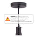 Bulbrite PEND/HW/CONTEMP/GM-BLK Pendant Direct Wire Contemporary Socket Gunmetal-Black Cord (810088)