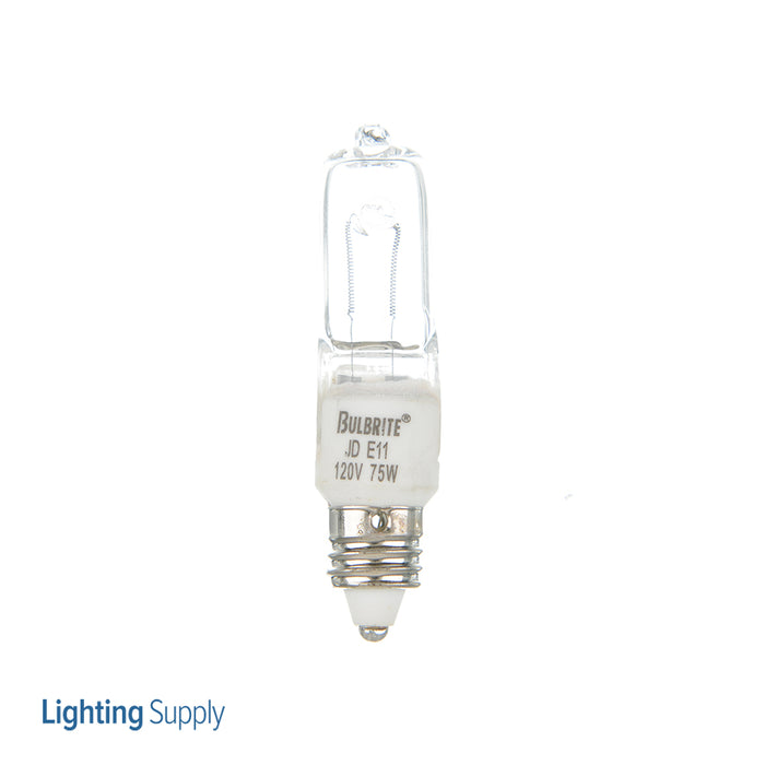 Bulbrite Q75CL/MC 75W T4 JD Halogen Clear E11 120V 2900K (610076)