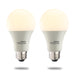 Bulbrite SL8WA19/W/FR/2P Smart LED Wi-Fi Bulb 8W A19 White Light 60W Equivalent 2-Pack (190121)