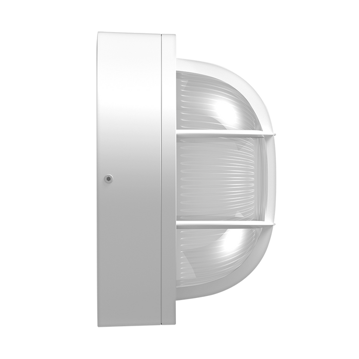 RAB LED Wall Sconce Field Adjustable 15W/12W/9W 3000K/4000K/5000K 120-277V Round Photocell On/Off White (BULKH15RW)