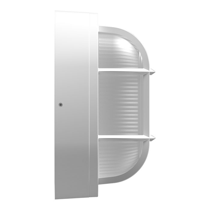 RAB LED Wall Sconce Field Adjustable 20W/16W/12W 3000K/4000K/5000K 120-277V Oval Photocell On/Off White (BULKH20W)