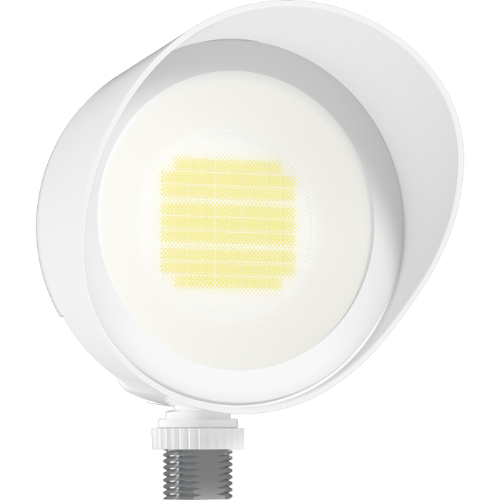 RAB LED Bullet Flood Wattage/CCT Selectable 20W/15W/10W 3000K/4000K/5000K 120V Triac Dimming With Hood And Lens White (BULLET20W)