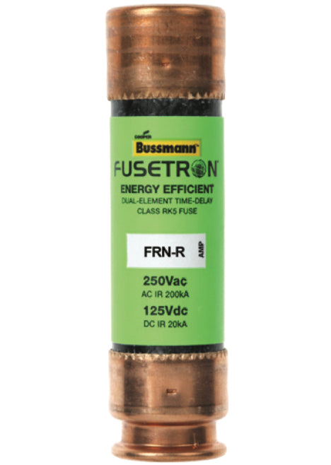 Bussmann BP/FRN-R-20 20 Amp Fusetron Dual Element Time-Delay Current Limiting Class RK5 Fuse 250V UL Listed 2/Pack (FRN-R 20 Amp 250V)