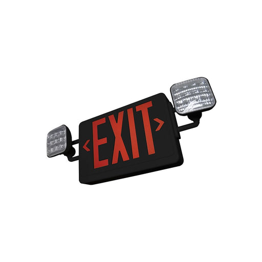 Cree C-Lite Exit And Emergency Combination LED Double Face Red Battery Backup Black (C-EE-A-EX-2LDF-RED-BB-BK)