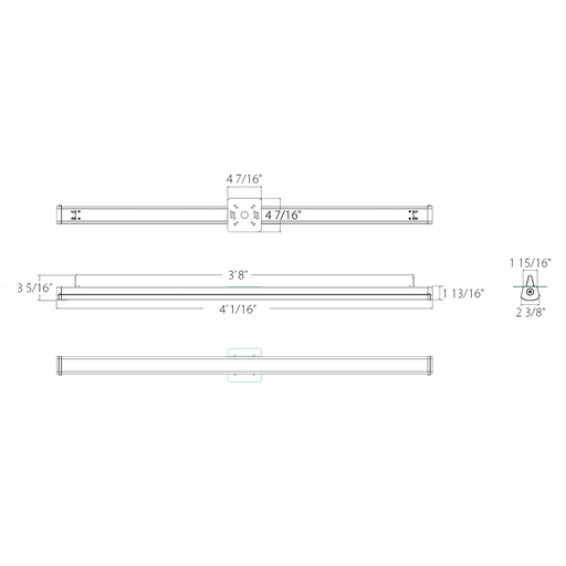 RAB C-Strip 4 Foot Strip Light Wattage/CCT Selectable 36W/27W/18W 3500K/4000K/5000K J-Box Adapter And V-Hook (CS4)