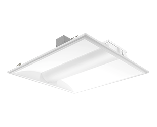 RAB C-Swish 2X2 Center Basket Troffer Wattage/CCT Selectable 20W/25W/30W 3500K/4000K/5000K 120-277V 0-10V Dimming Microwave Occupancy Sensor/Battery Backup White (C-SWISH2X2/MVS/E)
