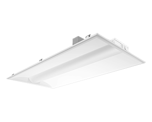 RAB C-Swish 2X4 Center Basket Troffer Wattage/CCT Selectable 20W/30W/36W 3500K/4000K/5000K 120-277V 0-10V Dimming Microwave Occupancy Sensor/Battery Backup White (C-SWISH2X4/MVS/E)