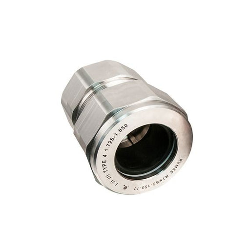 Remke MC Cable Connector Stainless Steel 2 Inch NPT Range Over Jacket 2.225 2.350 Range Over Armor 2.115 2.270 Stainless Steel Locknut (RTKSS-200-15-LNSS)