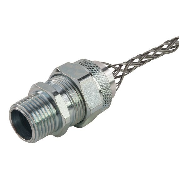Remke Cord Connector Steel 3/4 Inch NPT Cable Range .562 .625 With Mesh Locknut And O-Ring (RSRS-210-ELR)