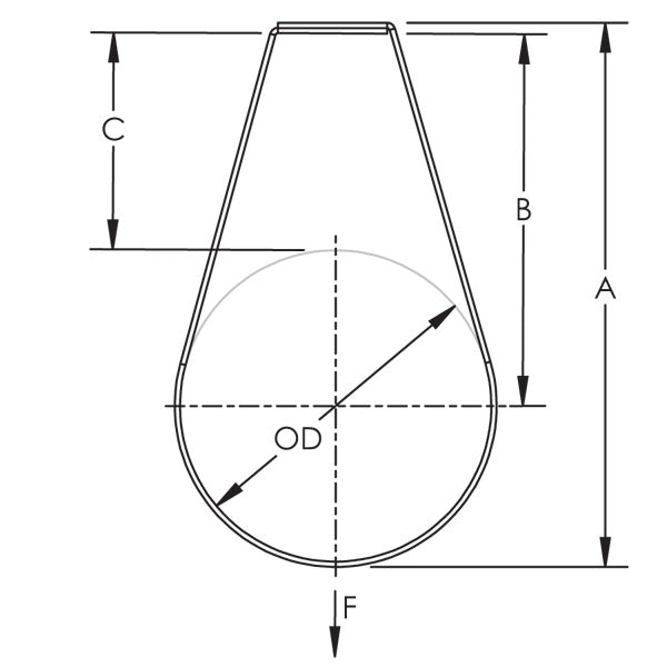 Caddy 105 Stainless Steel Loop Hanger S304 1-1/2 Inch Pipe 1.9 Inch Outside Diameter 3/8 Inch Rod (1050150S4)