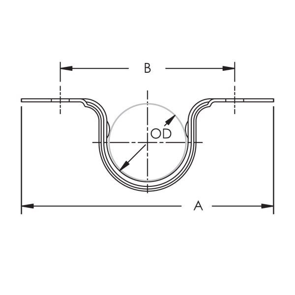 Caddy 108 Two Hole Strap For CPVC Pipe 1-1/2 Inch Pipe 1.9 Inch Outside Diameter (1080150EG)