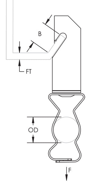 Caddy 123-M Conduit To Z Purlin Retainer Spring Steel 14-2 To 12-3 MC/AC 0.06 Inch-0.1 Inch Flange (1236M)