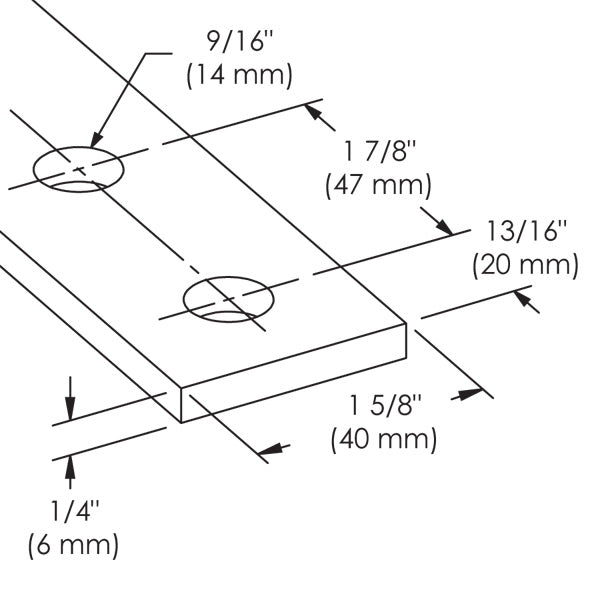 Caddy 2 Hole 45 Degree Angle Brace Electrogalvanized 12 Inch X 10 1/2 Inch (L441200EG)