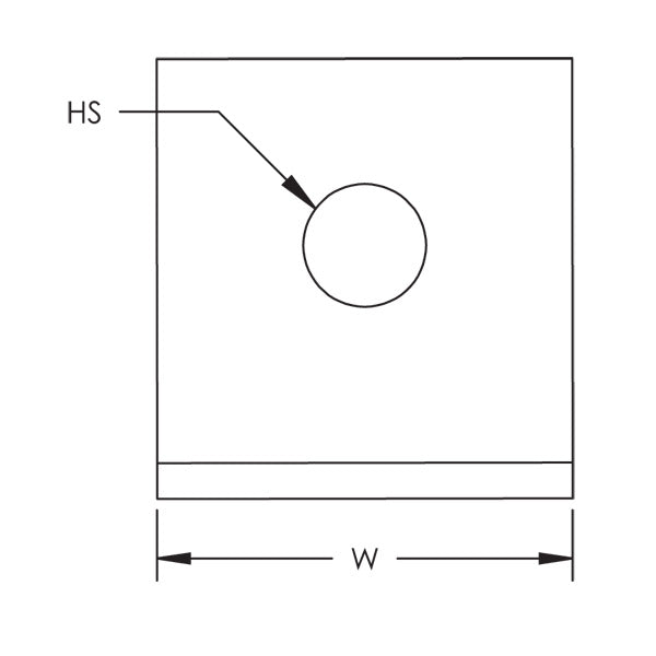 Caddy 325 Steel Side Beam Attachment Plain 7/16 Inch Hole (3250037PL)