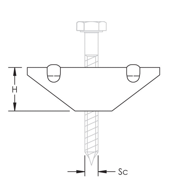 Caddy 3TW Fastener For SOSR Series #10 Screw (3TW)